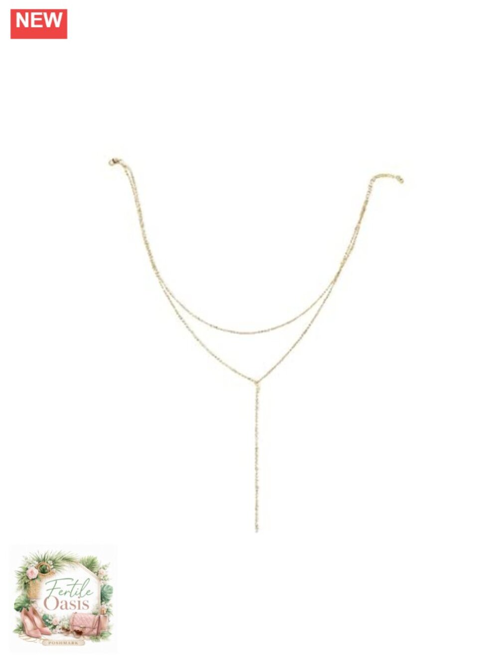 Dainty Layered Y-Shaped Body Chain Necklace for Women Minimalist Gold Plated